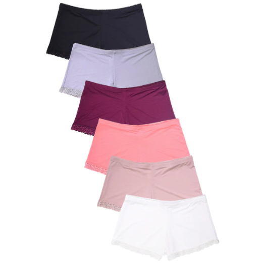 MOPAS NYLON BOYSHORTS PANTY set of 6 (Quần lót dạng quần cho nữ - một bộ 6 cái)