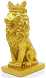 Golden Lion King Statue - Handcrafted Decor