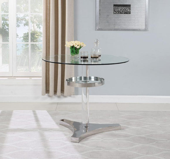 Clear Polished Counter Height Table