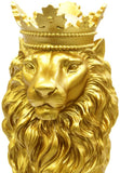 Golden Lion King Statue - Handcrafted Decor