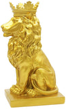 Golden Lion King Statue - Handcrafted Decor