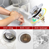 Stainless Steel Anti Clogging Drain Stopper (Nắp Chặn Lỗ Thoát Nước)