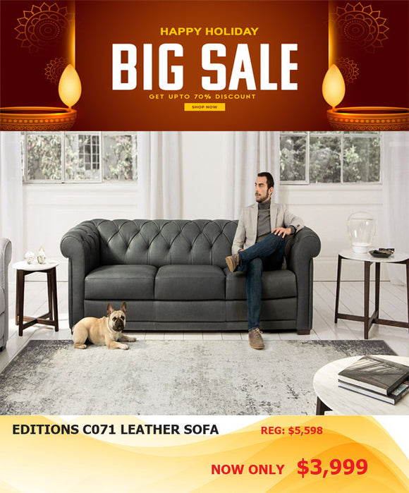 EDITIONS C071 LEATHER SOFA OR SET