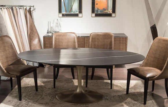FLUTE OVAL DINING TABLE