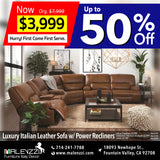 Luxury Italian Leather Sectional with Power Recliners