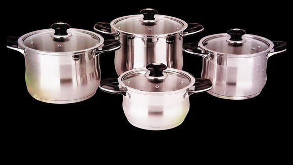 8 Pieces Germany Stainless Steel Cookware Set (Bộ Nồi Đức - 8 miếng)