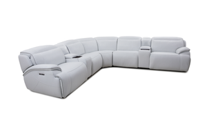 Luxury Italian Leather Sectional with Power Recliners