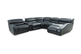 Luxury Italian Leather Sectional with Power & Head Recliners