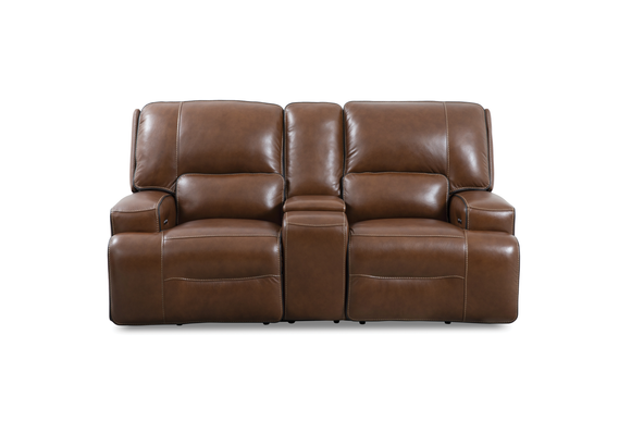 Luxury Italian Leather Sectional with Power Recliners